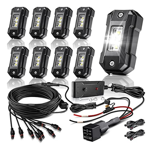 Kit De Luces Led Rock White R4 Lednenon 8pcs Para Camiones