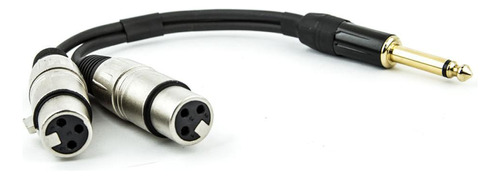 Cabo P10 Para 2 Xlr Fêmea Estereo - 1,5 Metro