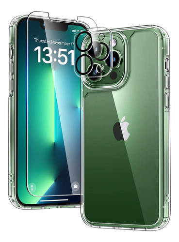 Tauri 5 En 1 Para iPhone 13 Pro Max Funda Transparente, [no