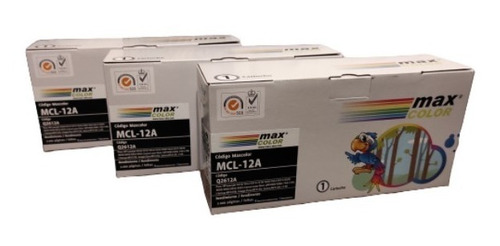 Imagen 1 de 2 de Pack 3 Toner Alternativo Q2612a (12a) 1010 1012 1015 1018