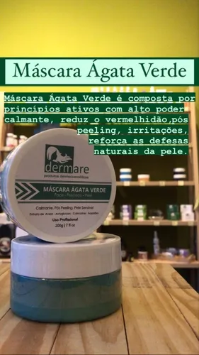 Mascarilla facial de ágata verde Dermare - 200 g