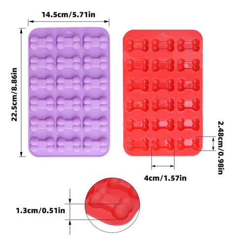 3 Moldes De Silicona Para Cachorros Con Forma De Pata Y Hues