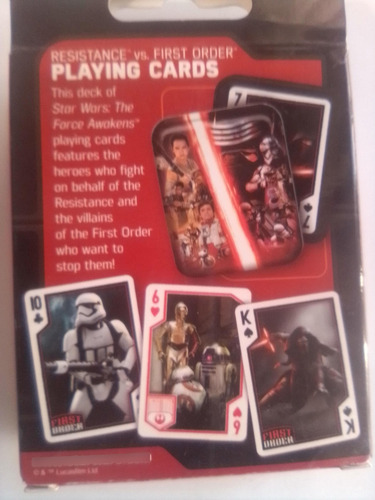 Star Wars Playing Cards - Resistance Vs First Order (Usado)