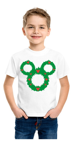 Playera Mickey Corona Navidad Diseño 679 Playera Beloma