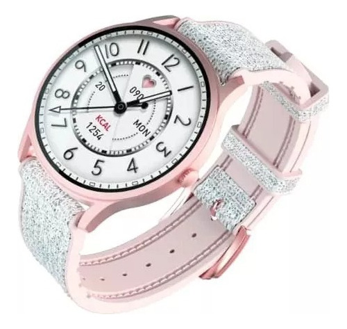 Imagen 1 de 7 de Reloj Kieslect Smartwatch Lady Calling Lora + Malla Rosa