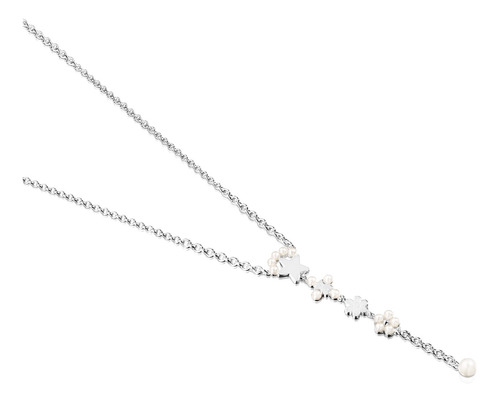 Collar Tous Real Sisy De Plata Con Perlas