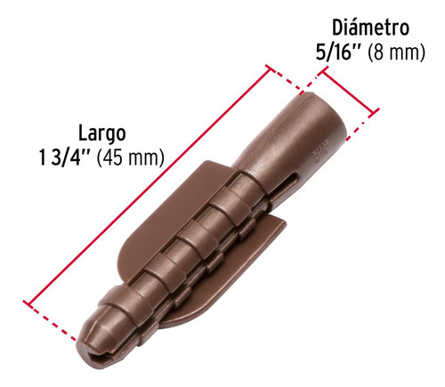 Bolsa Con 20 Taquetes De Plástico 5/16', Fiero