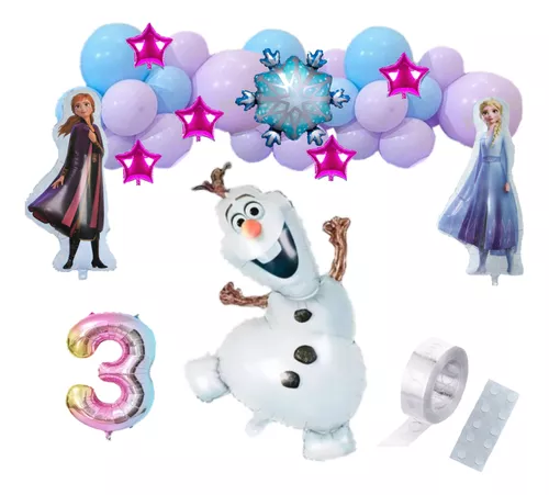 Pack De Globos De Frozen, Elsa, Ana Y Olaf, 64 Piezas