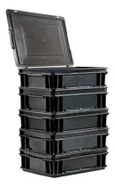 Comprar 5 Contenedores 40x30x12cm 4312a + 5 Tapas 40x30cm Tp4300 Ng