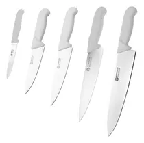 Comprar Juego Set 5 Cuchillos Boker Chef Acero Inox Cabo Sanitario