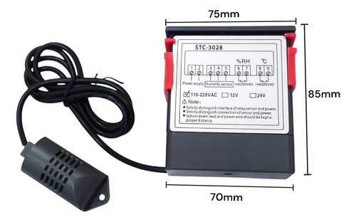 Termostato Digital Stc-3028 Control Temperatura Humedad