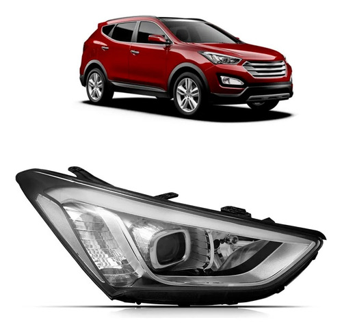 Farol Santa Fe 2014 2015 2016 Com Led Sem Xenom