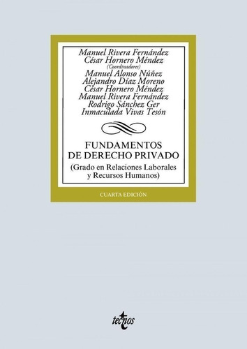 Libro: Fundamentos De Derecho Privado. Vv.aa. Tecnos