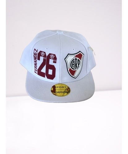 Gorra Plana Blanca Nacho #26  River Plate 