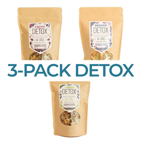 Té Detox Orgánico 3 Pack - 300 Gr
