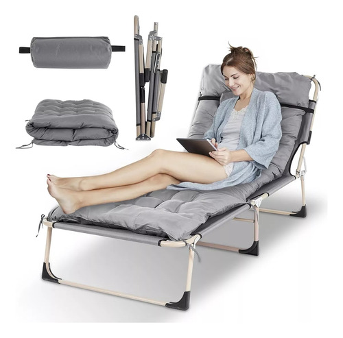 Esenzo cama plegable con colchon desmontable portatil