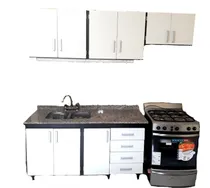 Comprar Amoblamientos De Cocina, Bajo Mesada + Alacena Combo 1.40 Cm