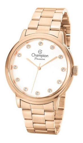 Relógio Champion Feminino Passion Rose C/ Strass Cn29874z