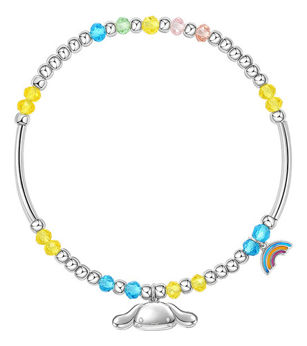 Pulsera Sanrio Cinnamoroll De Plata De Ley 925 Para Mujer