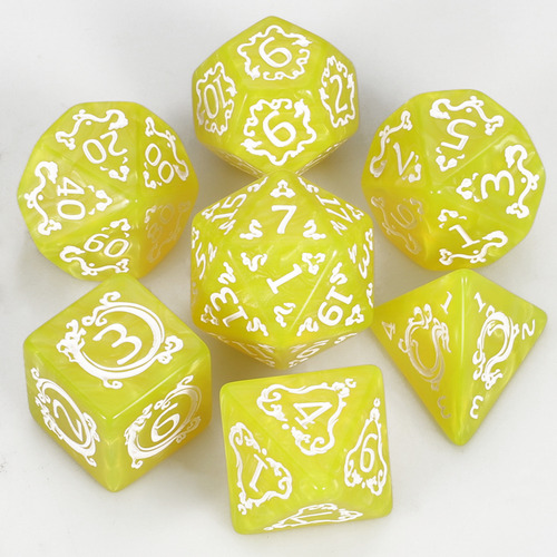 Dados De Juego De Rol Para Dnd, 7 Piezas De Dados Poliédrico