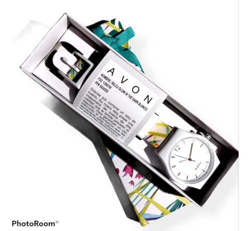 Reloj Dama Blanco Análogo Avon Glow 