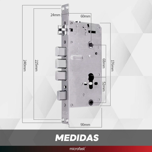 Imagen 4 de 9 de Cerradura Inteligente Smart Wifi Huella Cámara Timbre Exteri