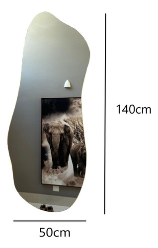 Espelho Led Maquiagem Copo Inteiro 140x50 Lapidado Moderno