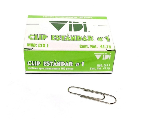 Clip Estándar Vidi #1 C/ 100 Piezas