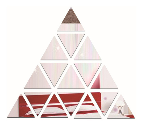 Pared De Pirámide De Triángulos Pared De Superficie De Espej