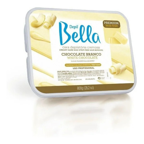 Cera Para Depilação Chocolate Branco Depil Bella 800g