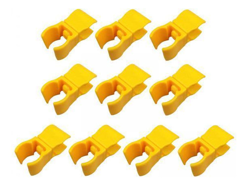 2 X 10 Uds. Clip Conector Para Poste De Bandera De Amarillo