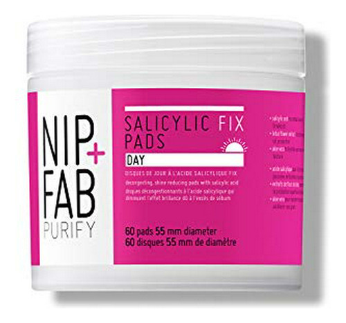 Exfoliacion Facial - Nip + Fab Salicylic Fix Day Pads, 2.7 F