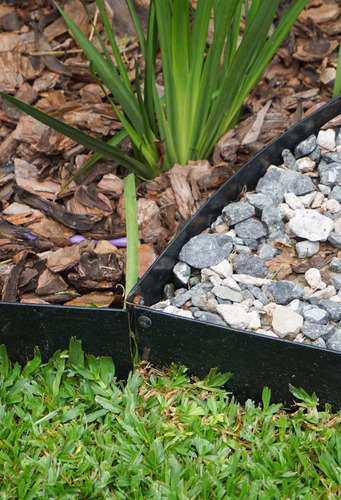 Fleje De Metal Delimitar Jardín 120x7cm - 1,2mm Esp X3 Negro