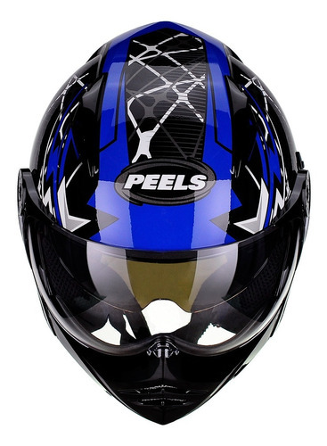 Capacete Peels Mirage Star Preto / Azul Tamanho do capacete 60