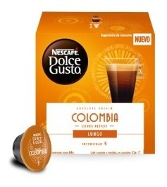 Imagen 1 de 5 de Cápsulas Nescafé Dolce Gusto Colombia Lungo Oficial