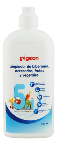 Limpiador De Biberones Y Accesorios 5 En 1 Pigeon 500 Ml Color Blanco Limpiador de biberones 5 en 1