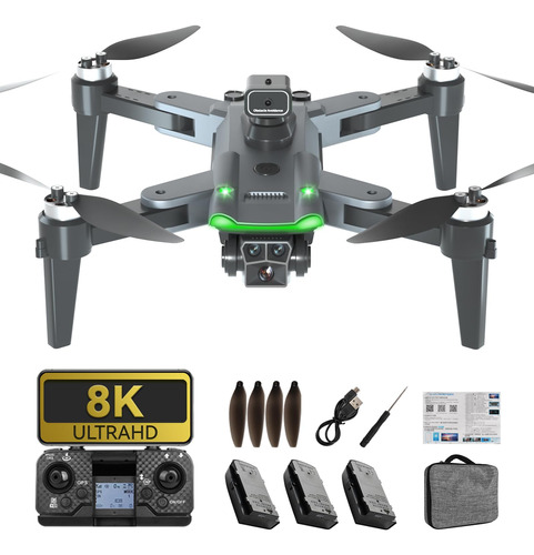 Dron Con Gps Y Triple Cámara 8k, Vuelo 90 Minutos