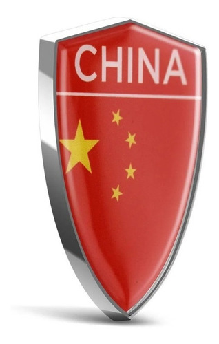 Emblema 3d Em Abs Escudo Da China Resinado