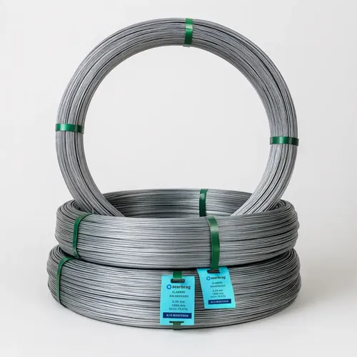 Alambre Galvanizado Acerbrag 17/15 Alta Resistencia 2,2mm | Rollo 1000 Metros