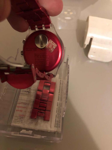 Relógio Suíço Swatch Full-blooded Cereja Original