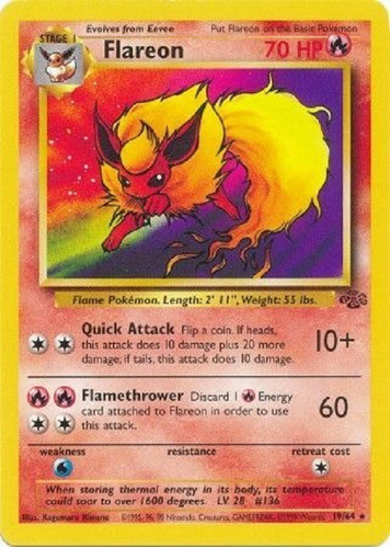 Flareon 19/64 Raro Pokemon Tcg