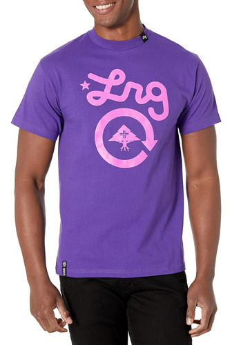 Lrg Polera Gráfica Con Logotipo Para Hombre, Color Morado 