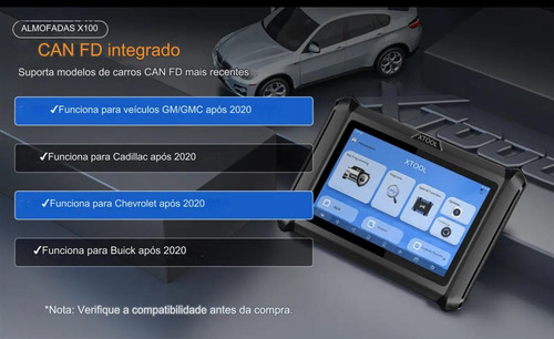 Xtool X100 Pads Can Fd Scanner Automotivo Programação Chave