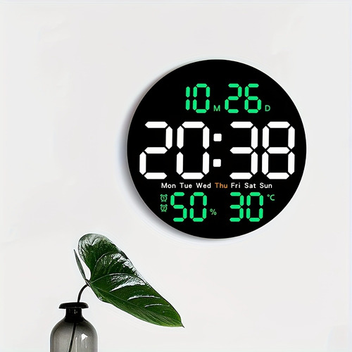 Reloj Digital De Pared Con Mando A Distancia Reloj Led 25cm