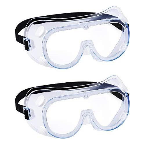 2 Pack Safety Goggles, Adjustable,lightweight Anti-fog ...