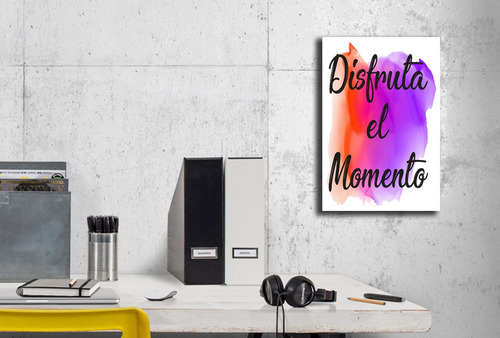 Vinilo Decorativo 60x90cm Frase Disfruta El Momento Enjoy