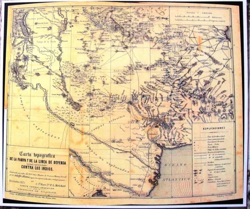 Carta topografica de la pampa y de la linea de defensa (actual y