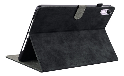 Capa De Tablet De Couro Em Relevo Preta Para Honor Pad X8 Pr