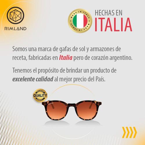 Imagen 6 de 10 de Anteojos Sol Lentes De Sol Rimland Alma Gemela Marrón