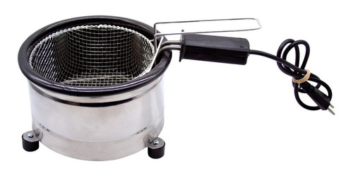 Fritadeira Elétrica Redonda Ipe Cozinhas 1,5 L Tacho Esmaltado Base Em Inox 1200w 220v Portátil